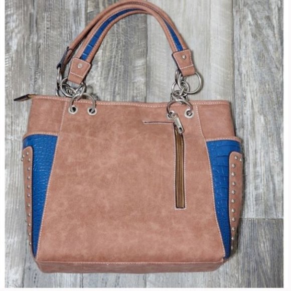 Blue Western Longhorn Embroidered Purse - Picture 4 of 12